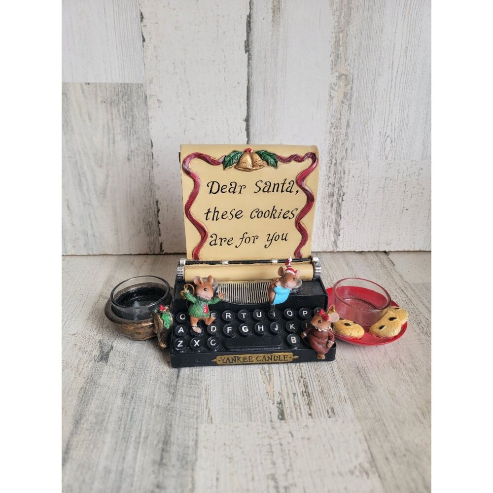 Yankee Candle Mouse AS IS typewriter Xmas‎ tea light